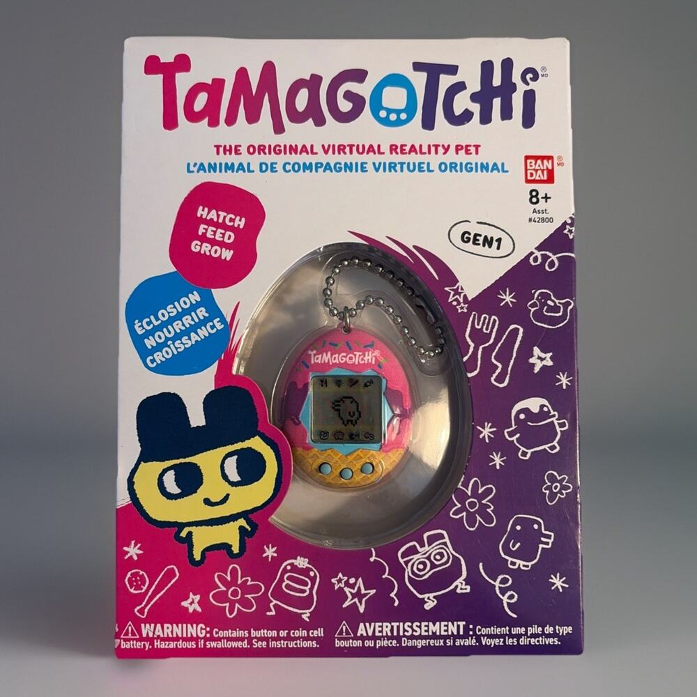 Tamagotchi Original VIRTUAL Reality PET ICE CREAM Cone GEN1 Bandai 2022 New